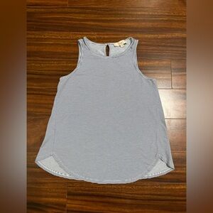 Loft women’s small tank top, striped, blue white, modal